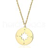 Fashionable Stainless Steel Compass Pendant Necklaces for Women's Daily Wear YQ3893-2-2