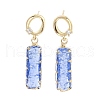 Brass Micro Pave Cubic Zirconia Dangle Stud Earrings EJEW-Q800-30KCG-1