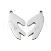 304 Stainless Steel Split Pendants STAS-H235-03A-P-1