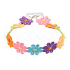 Polyester Flower Lace Choker Necklaces with Alloy Clasps FS-WGF3ED2-01-1