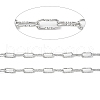 Tarnish Resistant 304 Stainless Steel Textured Paperclip Chains CHS-G027-04P-2