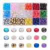 540Pcs 18 Colors Plastic Beads KY-FS0001-13-1