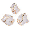 Plated Natural Quartz Crystal Beads G-T133-23-1