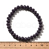 Faceted Opaque Solid Color Crystal Glass Rondelle Beads Stretch Bracelets BJEW-F072-M-6