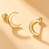 Simple and Elegant S925 Sterling Silver Moon Stud Earrings AO1358-1-1
