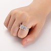 Birth Year 201 Stainless Steel Adjustable Open Cuff Rings FS-WG46D84-07-1
