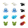 Biyun 12Pcs 6 Style Handmade Bumpy Lampwork Beads Strands LAMP-BY0001-02-2