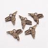 Tibetan Style Alloy Hummingbird Charms Pendants X-TIBEP-1096-AB-FF-1