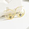 S925 Sterling Silver Evil Eye Stud Earrings SI9044-1-2