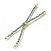 Braided Cotton Cord Slider Bracelet Making MAK-R001-01G-01-2