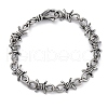 316 Surgical Stainless Steel Large Barbed Wire Link Chain Bracelets for Men Women BJEW-Q349-17AS-2