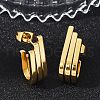 304 Stainless Steel Stud Earrings EJEW-G423-33C-G-2