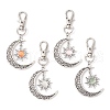 4Pcs Moon & Sun Alloy Pendant Decorations HJEW-JM01596-1