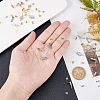  6 Pairs 2 Colors Brass Micro Pave Cubic Zirconia Stud Earring Findings with Loops KK-NB0002-51-3