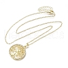 Brass Micro Pave Clear Cubic Zirconia Tree of Life Pendants NJEW-H066-01D-G-2