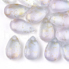 Two Tone Transparent Spray Painted Glass Charms GLAA-T017-02-B03-1