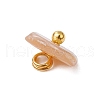 Natural Sea Shell Chip Charms PALLOY-JF03438-01-5