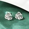 Brass Stud Earrings EJEW-S277-08P-A-3