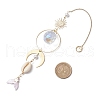 Fishtail Glass Hanging Ornaments HJEW-JM03173-3