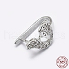Anti-Tarnish Rhodium Plated 925 Sterling Silver Micro Pave Cubic Zirconia Pendant Bails STER-P034-03P-4