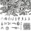 18 Styles Tibetan Style Alloy Pendants FIND-YW0004-84-1
