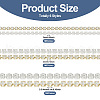  6m 6 Style Brass Rhinestone Strass Chains CHC-TA0001-04-3