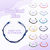 24Pcs 12 Colors Adjustable Waxed Polyester Braided Bracelet Makings AJEW-TAC00015-2