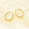 PVD Vacuum Plating 202 Stainless Steel Huggie Oval Hoop Earrings EJEW-H003-07G-06-2