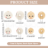   60Pcs 4 Styles Wood European Beads WOOD-PH0002-91-2
