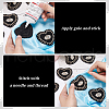 Heart with Evil Eye Appliques DIY-WH0401-28-3