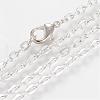 Iron Cable Chains Necklace Making MAK-R013-70cm-S-1