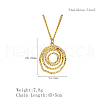 Stylish Stainless Steel Spiral Pendant Necklaces for Women YF9522-5-1