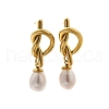 304 Stainless Steel knot Stud Earrings EJEW-C133-02G-2