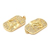 Brass Micro Pave Cubic Zirconia Pendants KK-P236-17G-2