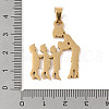 Mother's Day Ion Plating(IP) 304 Stainless Steel Pendants STAS-U002-03G-3
