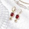 Glass Leverback Earrings EJEW-JE06397-04-1