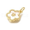 Brass Micro Pave Cubic Zirconia Pendants KK-R002-12G-2
