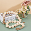 Wood Bead Pendant Decoration AJEW-OC00002-3