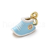 Brass Enamel Charms KK-S511-28B-G-1