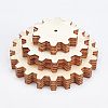 Olycraft 15Pcs Gear Unfinish Wooden Pieces WOOD-OC0002-32-4