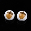 Summer Theme Printed Wooden Beads WOOD-D006-04-4