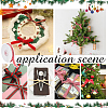 25 Yards Christmas Striped Polyester Grosgrain Ribbon OCOR-WH0090-96-6