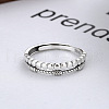 Flat Round 925 Sterling Silver Adjustable Finger Rings FS-WG1E7A6-01-2