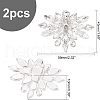 2Pcs Detachable Flower Shoe Decoration AJEW-FG0002-05-2