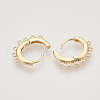 Brass Huggie Hoop Earring Findings KK-T048-016G-NF-2