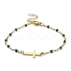 Ion Plating(IP) 304 Stainless Steel with Enamal Chain Bracelets BJEW-K226-03G-2