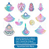 Fashewelry 48Pcs 12 Style 201 Stainless Steel Filigree Pendants STAS-FW0001-14-17