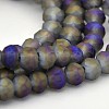 Full Rainbow Plated Faceted Rondelle Glass Beads Strands EGLA-J081-3x2mm-FR01-1