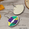 Wood Feather Dangle Earrings for Carnival Party KF5702-2-2