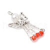 Electroplate Glass Pendants PALLOY-JF03661-01-4